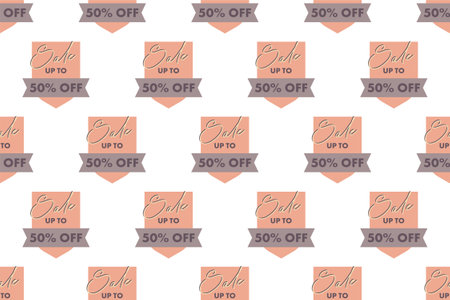 Discount banner seamless pattern background. Advertising banner seamless pattern background. Can be used for advertising banners on the internet and various other advertising campaignsのイラスト素材