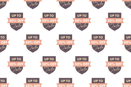 Discount banner seamless pattern background. Advertising banner seamless pattern background. Can be used for advertising banners on the internet and various other advertising campaignsのイラスト素材