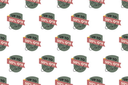 Discount banner seamless pattern background. Advertising banner seamless pattern background. Can be...