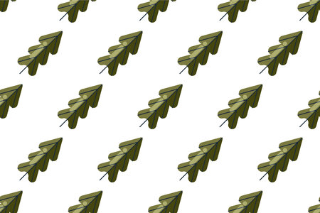 Flat leaf seamless pattern background. Geometric leaf icon seamless pattern backgroundのイラスト素材