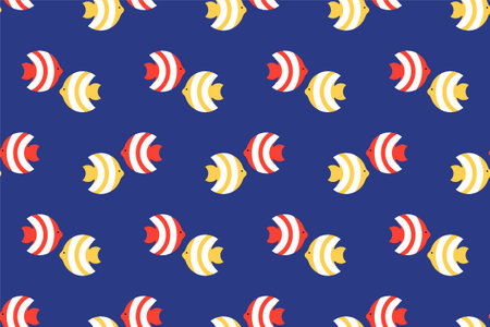 Ocean life seamless pattern background. Underwater seamless pattern. Seamless pattern background with ocean life illustrationのイラスト素材