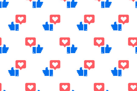Seamless pattern social media background. Seamless patterned background with social media iconsのイラスト素材