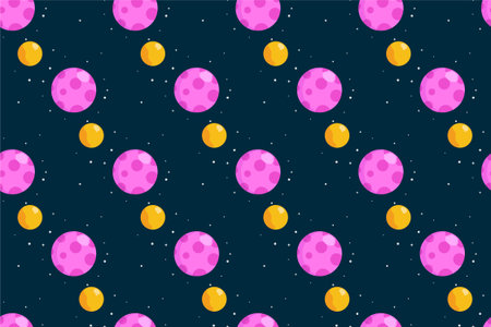 Outer space seamless pattern background. Astro seamless pattern background. Spacecraft seamless...