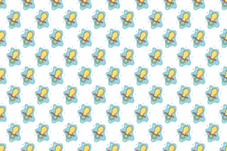 Nursery seamless pattern background. Colorful nursery iconic seamless pattern backgroundのイラスト素材