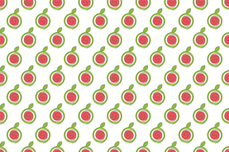 Guava fruit seamless pattern background. Abstract guava seamless pattern background can be used as a web banner, social media banner, wrapping paper, etc.のイラスト素材