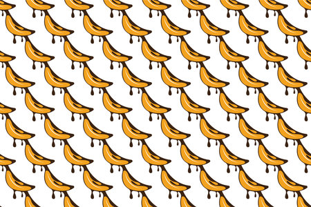 Fruit banana seamless pattern background. Abstract seamless pattern background of bananaのイラスト素材
