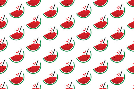 Fruit watermelon seamless pattern background. Abstract seamless pattern background of watermelon
