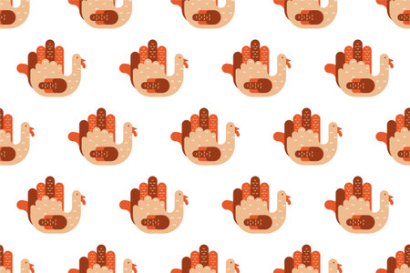 Turkey seamless pattern background templateのイラスト素材
