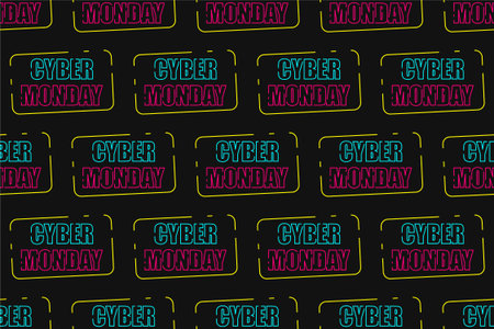 Cyber monday seamless pattern background templateのイラスト素材