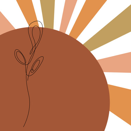 Boho illustration background. Abstract bohemian illustrationのイラスト素材