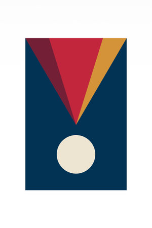 Minimal geometric shapes with bold color blocks. Abstract Geometric Landscape Modern Art Printsのイラスト素材