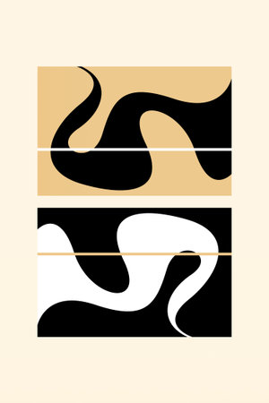 Abstract wall art decor printable. Abstract mid century wall decorのイラスト素材