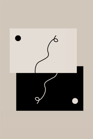 Abstract wall art decor printable. Abstract mid century wall decorのイラスト素材