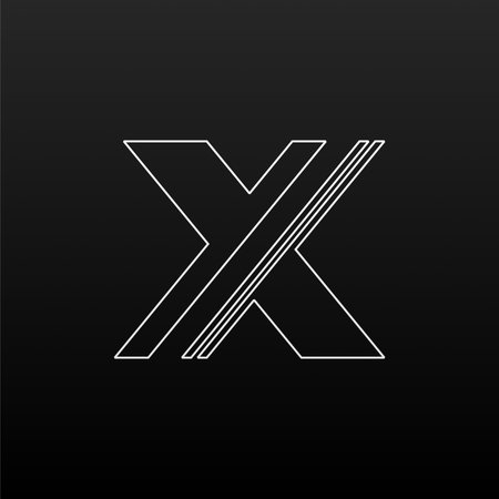 Minimalist letter X logo design templateのイラスト素材