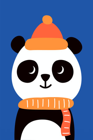 Colorful cute bear cartoon character illustration. Playful Colorful Bear Character Cute Cartoon Illustrationのイラスト素材