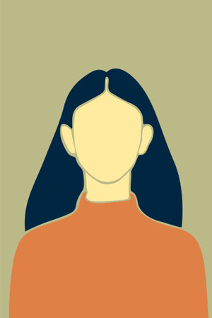 Boho Women Abstract Portraits. Minimalist Faceless Female Illustration Collection. Modern Wall Artのイラスト素材