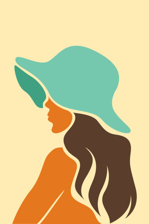 Boho Women Abstract Portraits. Minimalist Faceless Female Illustration Collection. Modern Wall Artのイラスト素材