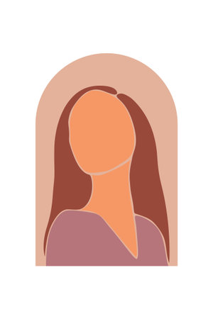 Boho Women Abstract Modern Wall Art. Minimalist Faceless Female Illustration Collection.のイラスト素材