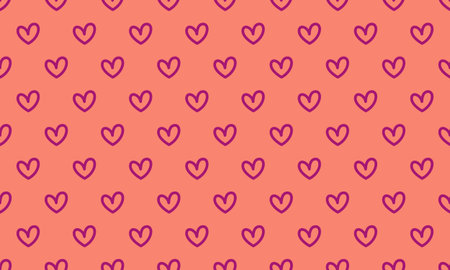 Seamless repeating heart pattern with a romantic and cute style. Suitable for Valentineâ€™s Day...