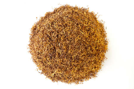 Tobacco on white background isolatedの写真素材