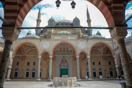 Edirne, Turkey - 05/02/2011: Outside view of Selimiye Mosque Built between 1569 and 1575 in city of Edirne, Turkey.のeditorial素材