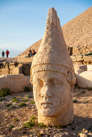 Adiyaman ,Turkey - 05/29/2010: Nemrut Mountain, Adiyaman, Turkey.Local and foreign tourists watch the sun rise and go to the mountain slope to see the ancient ruins.のeditorial素材