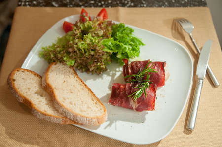 Traditional turkish food stuffed with baconの写真素材