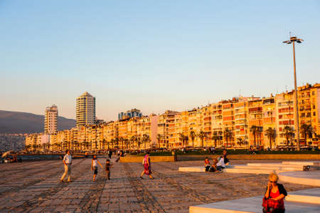 Alsancak,Ä°zmir/Turkey - 9/13/2010:Gundogdu Square at sunset