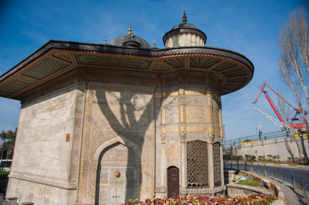 Historical Azapkapi Saliha Sultan Fountain,Ä°stanbulのeditorial素材