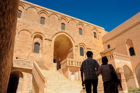 Midyat,Mardin/Turkey - 10/01/2010:Deyrulzafaran Syriac Monastery in Midyat Town