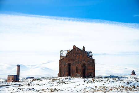 Ani Ruins, Ani is a ruined and uninhabited medieval Armenian city-site situated in the Turkish province of Karsの写真素材
