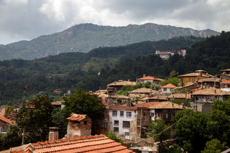 Buldan town, view of historical housesの写真素材