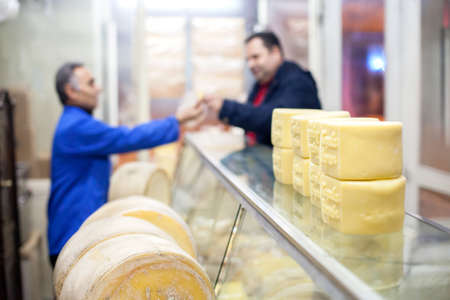 Kars,Turkey - 01-29-2016 : Traditional Kars old cheddar cheese.のeditorial素材