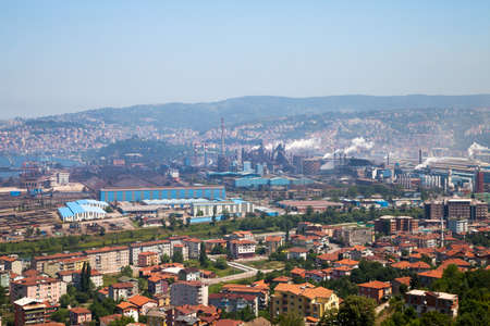 Eregli,Zonguldak/Turkey : 24/06/2013 : A view from the production process at Eregli Iron and Steel Factory.のeditorial素材