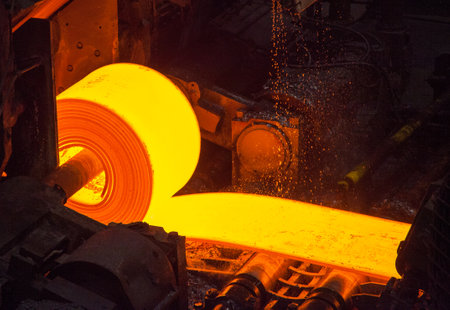 A view from the production in the steel factory