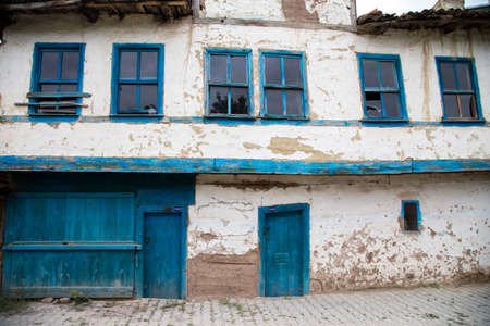 Nallihan,Ankara,Turkey - 05-12-2016:View of old village house in Nallihan districtのeditorial素材