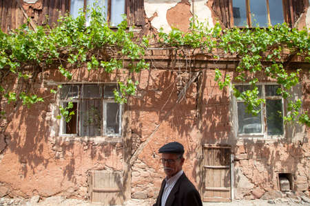 Nallihan,Ankara,Turkey - 05-09-2016:View of old house made of adobeのeditorial素材