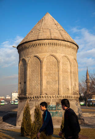 Kayseri,Turkey - 01-24-2014:The monumental tomb(kumbet) built in the Seljuk periodのeditorial素材