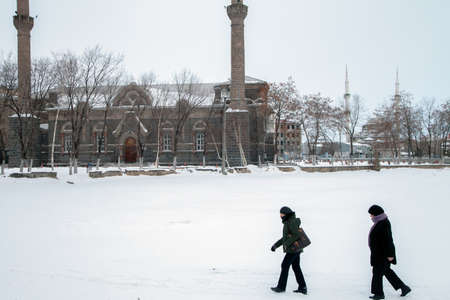 Kars,Turkey - 12-25-2016:Fethiye Mosque which had been built as a church (Aleksandr Nevski Church) is one of the symbols of this old city of East Region of Anatolia.のeditorial素材