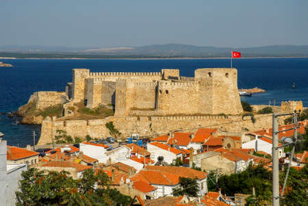 Bozcaada Island historical castle view,Canakkaleのeditorial素材