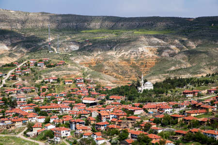 View of Sariyar town from a high hillの写真素材