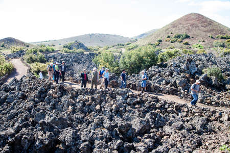 Manisa,Turkey - 04-21-2016:Kula national geological park landscapeのeditorial素材