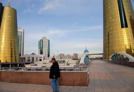 Nur Sultan/Kazakhstan- 04/28/2017:Astana city center, capital of Kazakhstanのeditorial素材