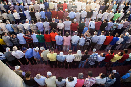 Istanbul,Turkey - 07-01-2016:Friday prayer Muslim community at Eyup Sultan Mosqueのeditorial素材