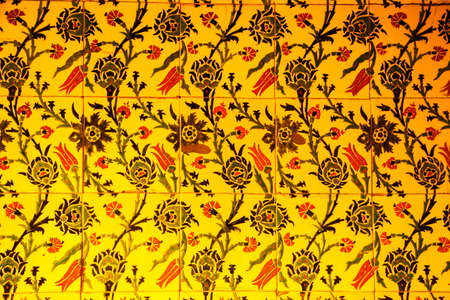 Kutahya,Turkey - 02-03-2017: Iznik tiles decorating the KÃ¼tahya Palace of Justiceのeditorial素材