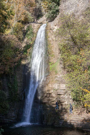 Tbilisi,Georgia - 11-02-2016:Waterfall view in nature park in Tbilisi city