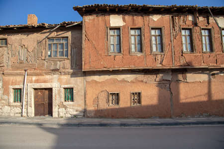 Ankara,Turkey - 05-11-2016:View of old village house in Nallihan districtのeditorial素材