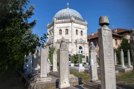 View of Sultan Resat tomb,Istanbulのeditorial素材