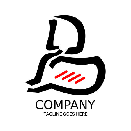 Very cool b letter logo design, for companies, t-shirts, and so on. Simple b letter logo design.のイラスト素材