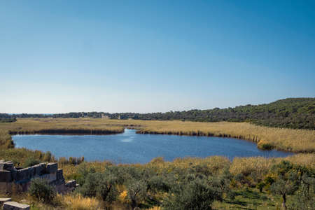 Gizlikent Waterfall in Antalya. Gizlikent waterfall intertwined with nature. Hidden waterfall in the forest. High quality photoの写真素材
